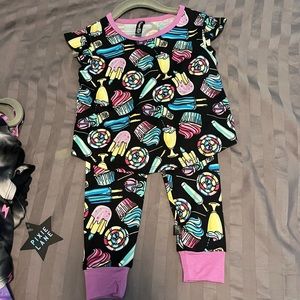 NWT Pixielane simply soft pajama/lounge set short sleeve with pants size 18/24